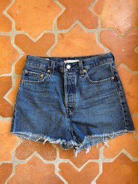 Levis Ribcage Denim Shorts - Size 30